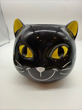 Yankee Candle Black and Yellow Cat Ceramic Bowl